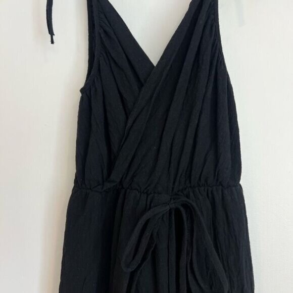 Unbranded Women’s Small Black Sleeveless Wrap Pants Jumpsuit One Piece Flowy - Picture 10 of 14